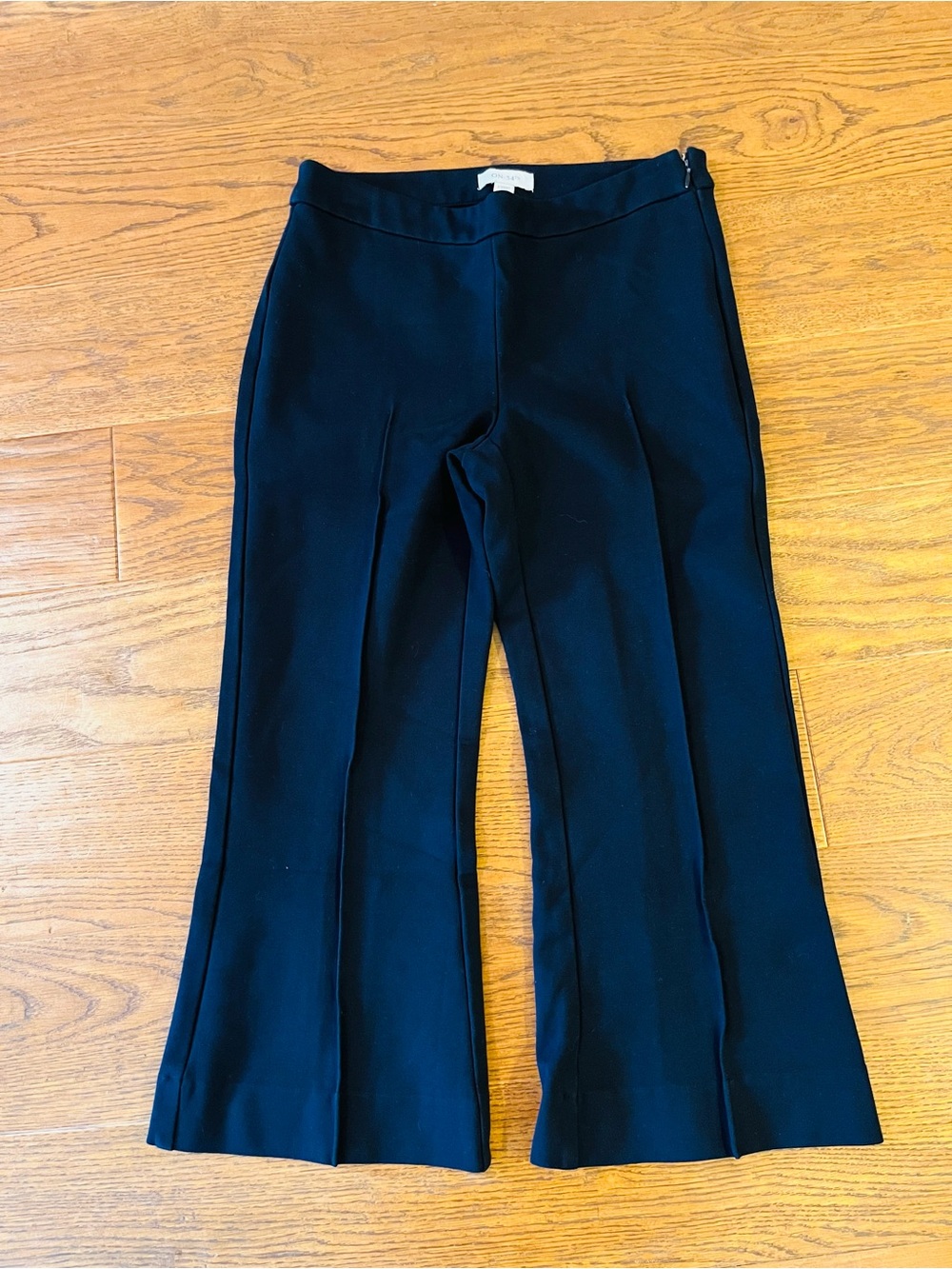 Women's Cropped Black Flared Pants - Tailored Ankle-Length